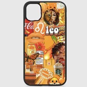 Orange Leo Zodiac Sign Phone Case